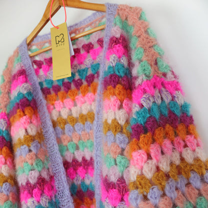 Crochet pattern - MYPZ Mohair Granny stripes cardigan Spirit (ENG-NL)