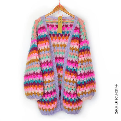 Crochet pattern - MYPZ Mohair Granny stripes cardigan Spirit (ENG-NL)
