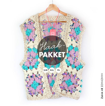 Crochet kit - MYPZ Granny Boho Gilet Sea (ENG-NL)
