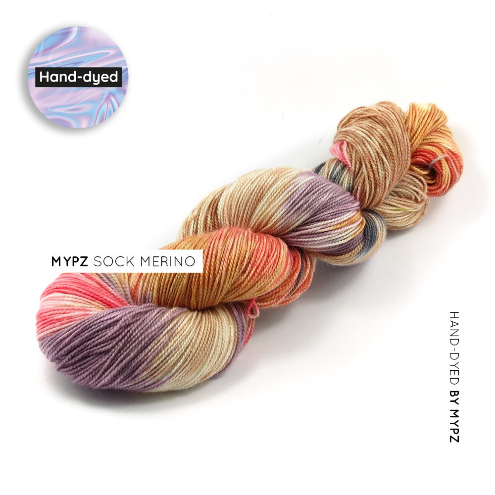 MYPZ Hand-dyed Sock Merino Brown Love