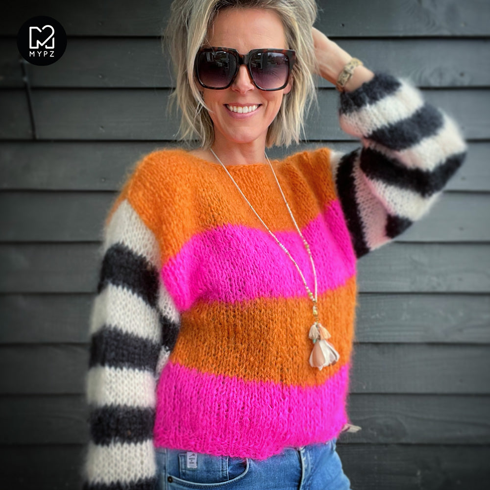 MYPZ Basic Light Mohair Pullover Orange-Pink