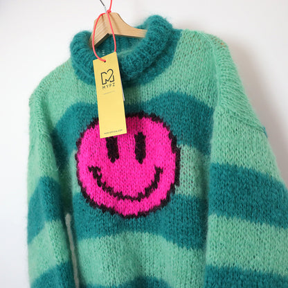 Knitting Kit – MYPZ Light Mohair Pullover Smiley Green No8 (ENG-NL)