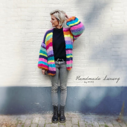 MYPZ chunky mohair rainbow cardigan No15