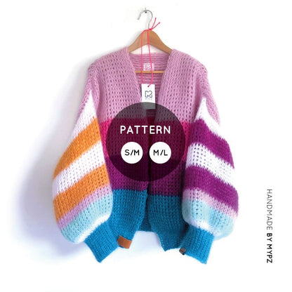 MYPZ pattern bomber cardigan crochet Englisg