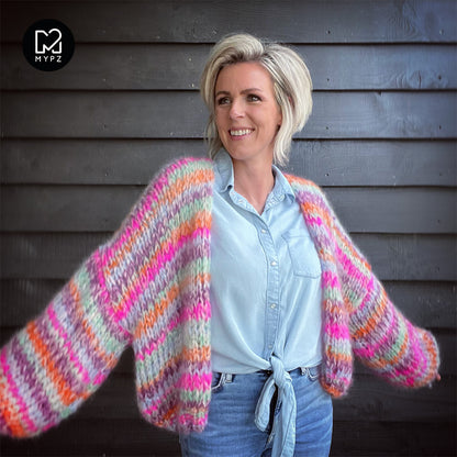 Kit de tejer – MYPZ Short Chunky Mohair Cardigan Lavie No.15 (ENG-NL-ES)