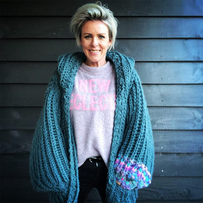 MYPZ super chunky hooded cardigan