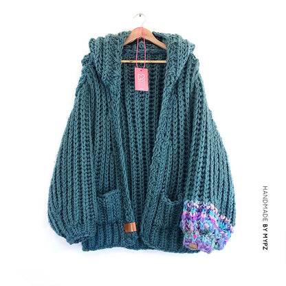 MYPZ super chunky hooded cardigan