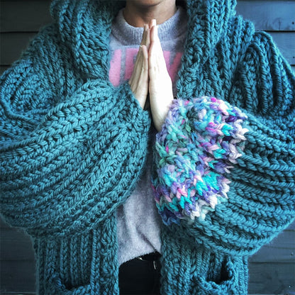 MYPZ super chunky hooded cardigan