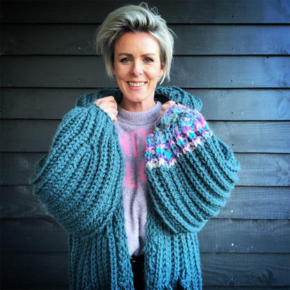 MYPZ super chunky hooded cardigan