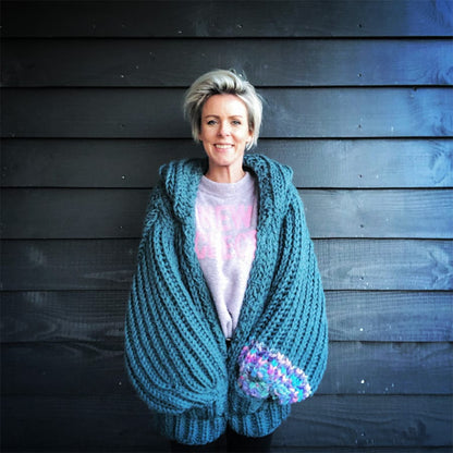 MYPZ super chunky hooded cardigan