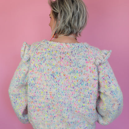 MYPZ Top-down ruffle confetti sweater no6